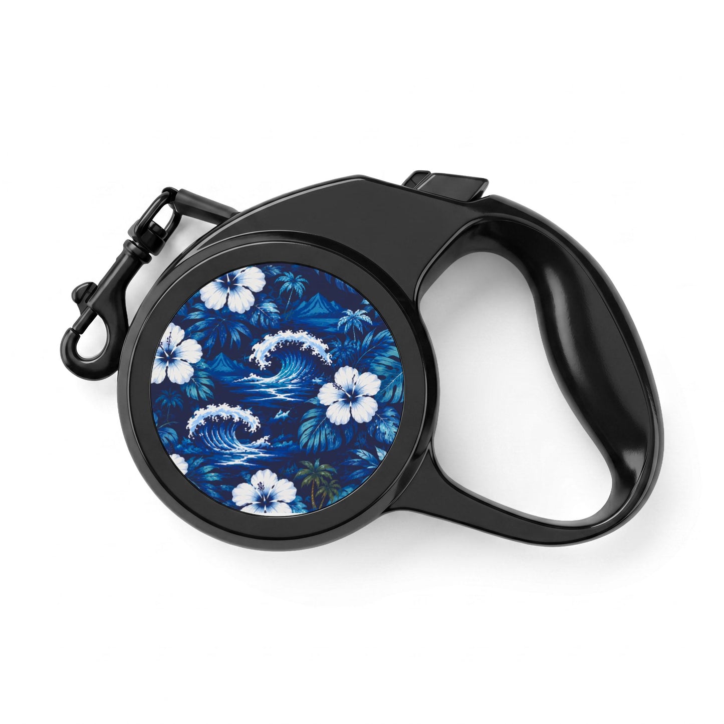 Retractable Pet Leash — Hawaiian Floral Design, 16ft Tangle-Free Dog Leash