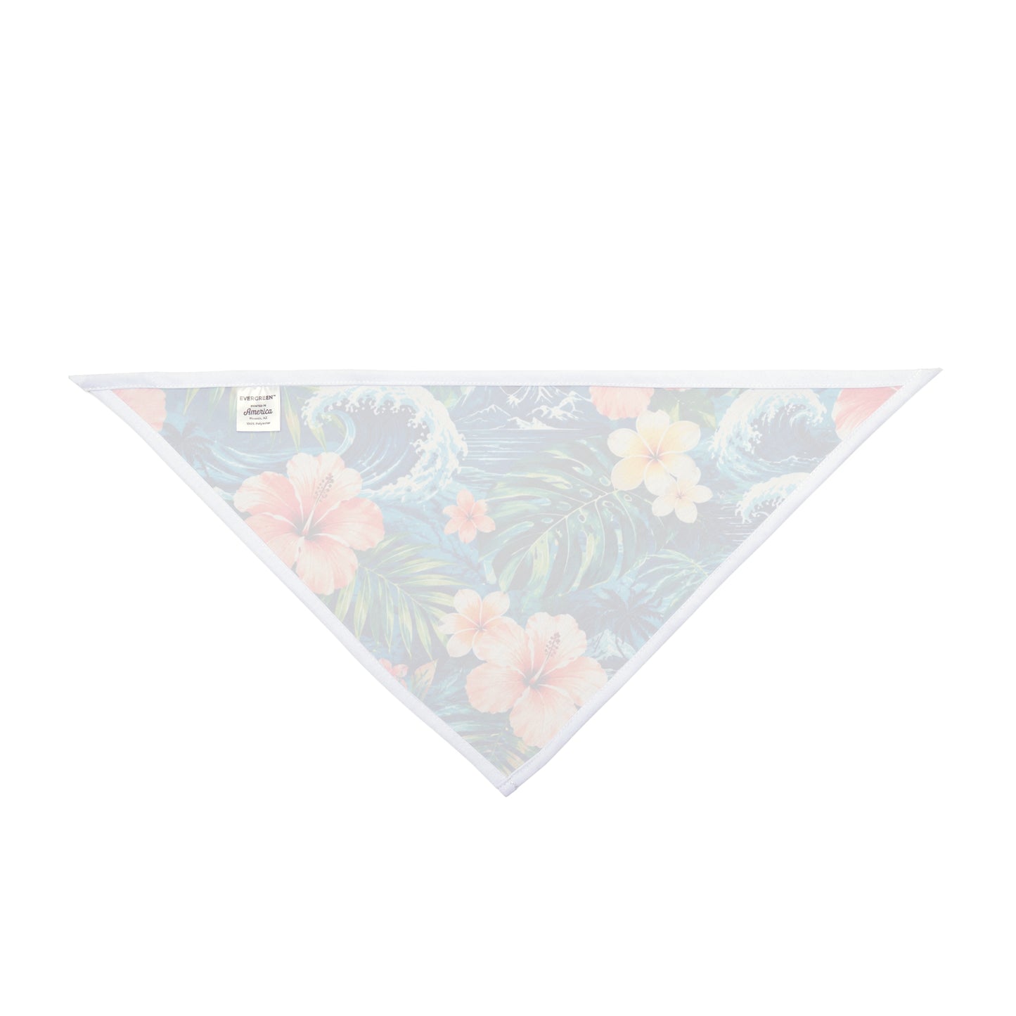 Tropical Hibiscus Waves Pet Bandana | Hawaiian Floral Dog Scarf