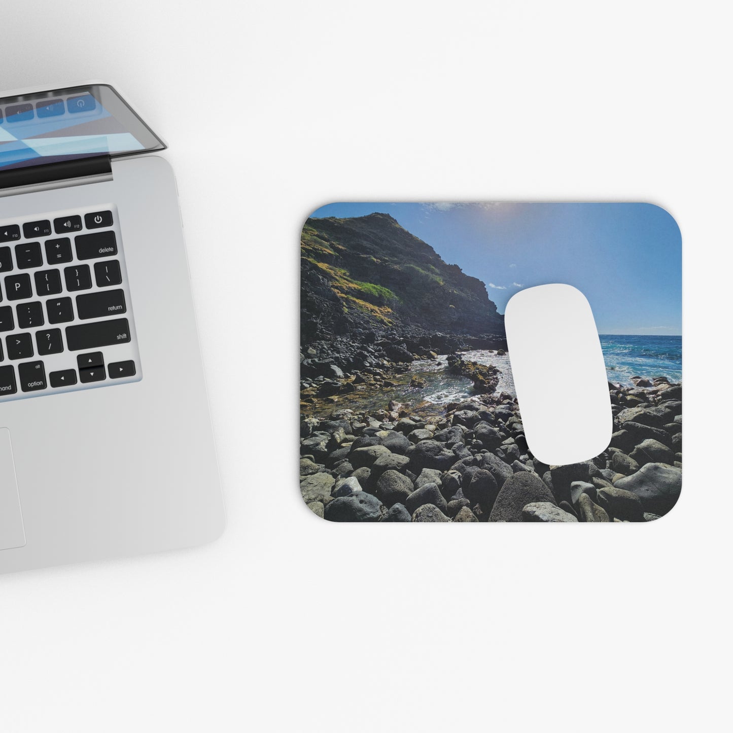 Rocky Coastline Seascape Mouse Pad | Ocean Shore Photo