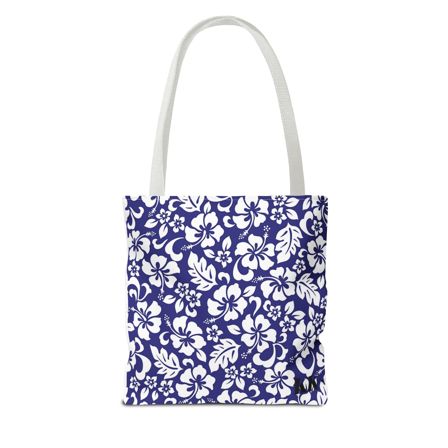 Blue Hawaiian Floral Tote | All-Over Print Beach Bag