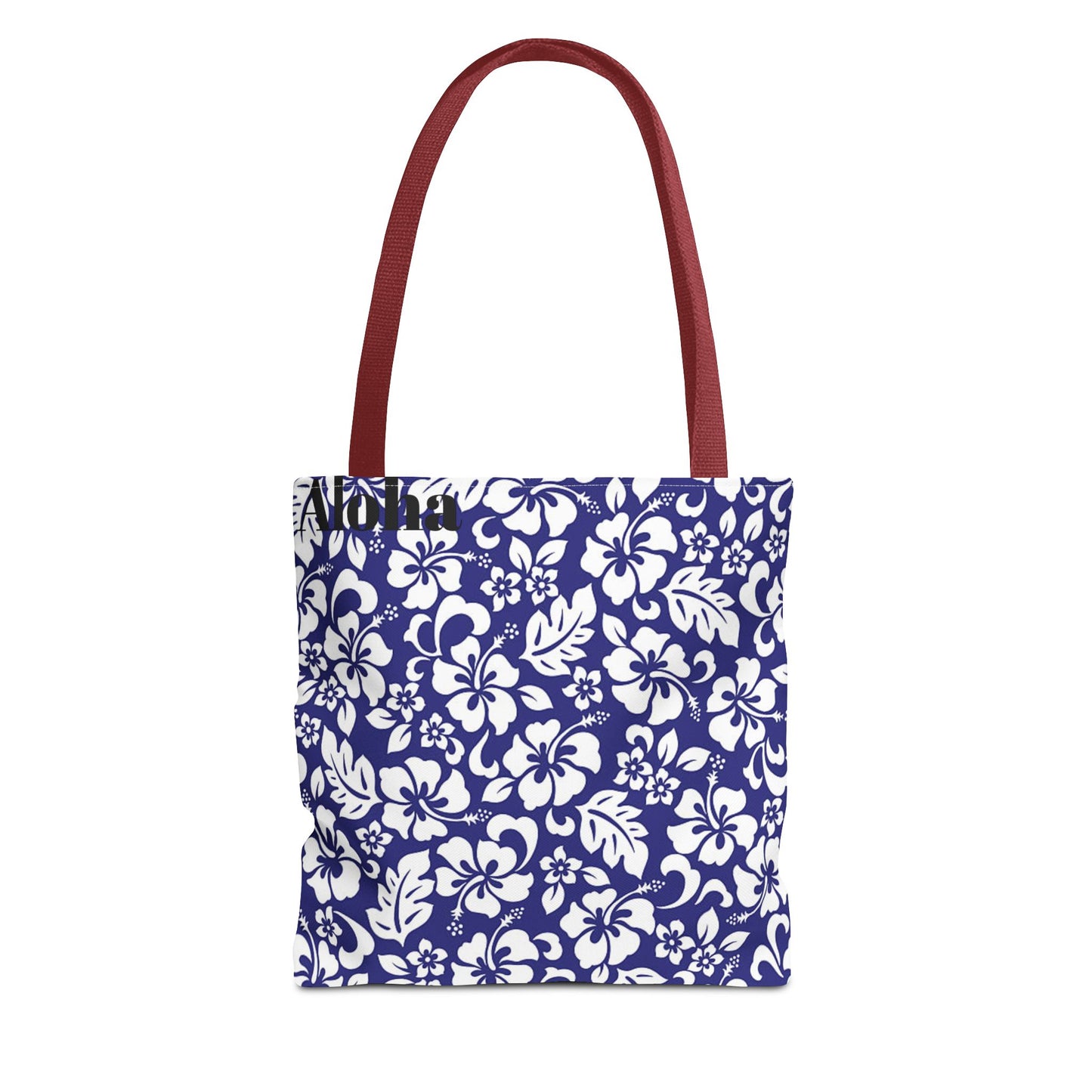 Blue Hawaiian Floral Tote | All-Over Print Beach Bag
