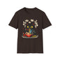 Ramen Cat T-Shirt — Cute Black Cat Eating Noodles Graphic Tee