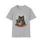 Ramen Cat T-Shirt — Cute Black Cat Eating Noodles Graphic Tee