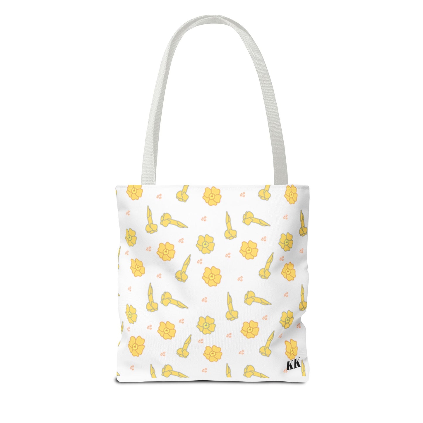 Aloha Floral Tote Bag – Yellow Hibiscus & Ukulele All-Over Print Beach Tote