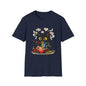 Ramen Cat T-Shirt — Cute Black Cat Eating Noodles Graphic Tee