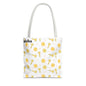 Aloha Floral Tote Bag – Yellow Hibiscus & Ukulele All-Over Print Beach Tote