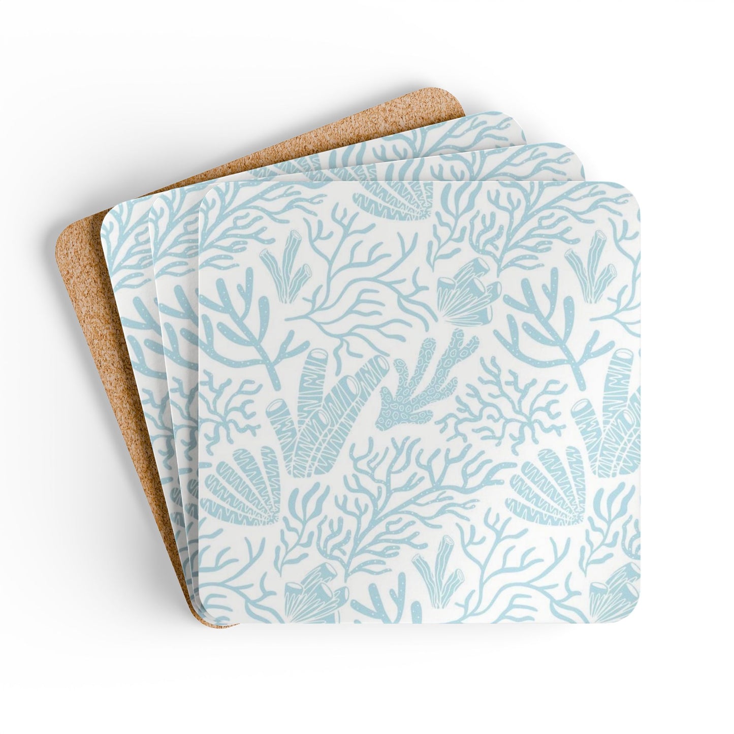 Sea Coral Pattern Coasters hardboard coasters