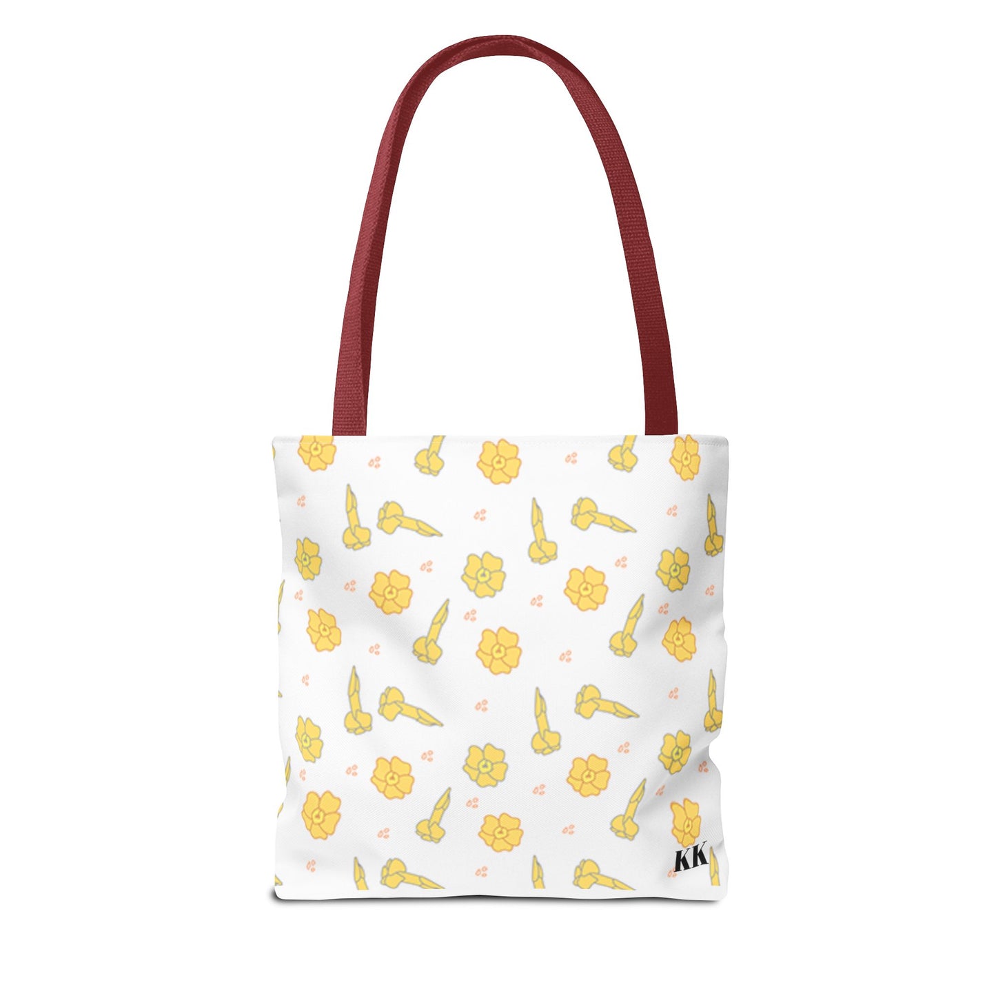 Aloha Floral Tote Bag – Yellow Hibiscus & Ukulele All-Over Print Beach Tote