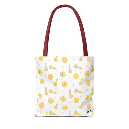 Aloha Floral Tote Bag – Yellow Hibiscus & Ukulele All-Over Print Beach Tote