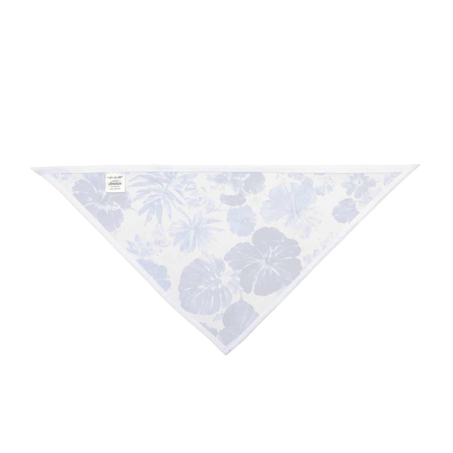 Blue Hibiscus Floral Pet Bandana | Tropical Tie-Dye Pattern