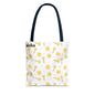 Aloha Floral Tote Bag – Yellow Hibiscus & Ukulele All-Over Print Beach Tote