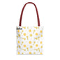 Aloha Floral Tote Bag – Yellow Hibiscus & Ukulele All-Over Print Beach Tote