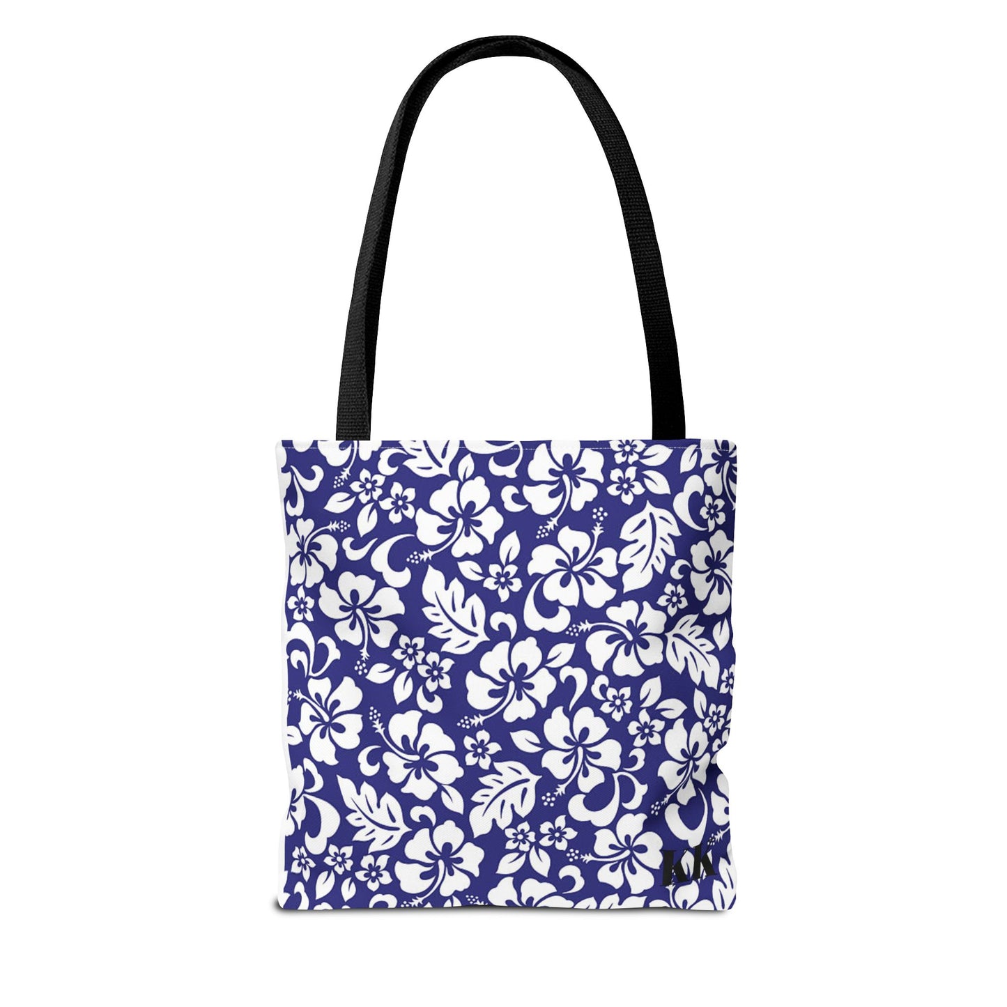 Blue Hawaiian Floral Tote | All-Over Print Beach Bag
