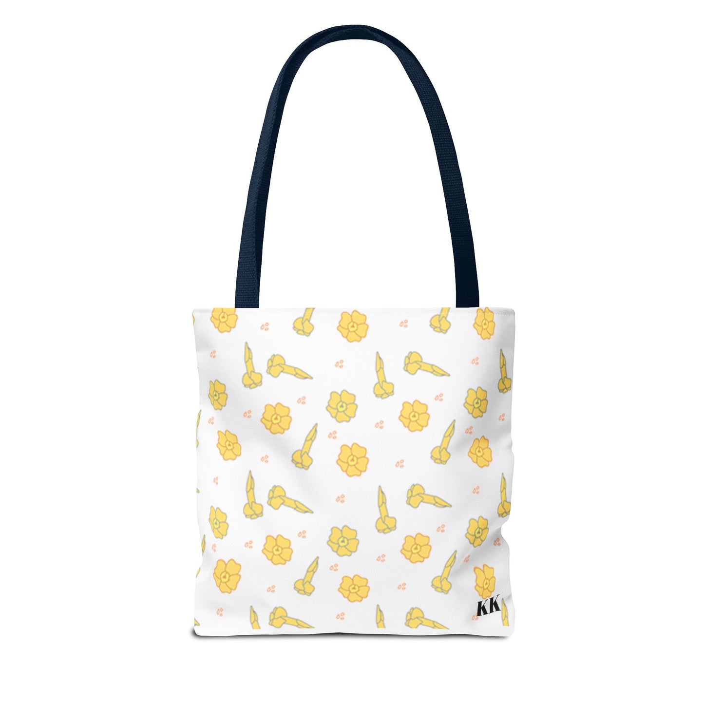Aloha Floral Tote Bag – Yellow Hibiscus & Ukulele All-Over Print Beach Tote