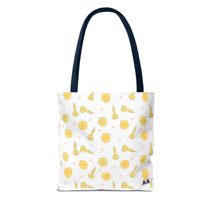 Aloha Floral Tote Bag – Yellow Hibiscus & Ukulele All-Over Print Beach Tote