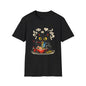 Ramen Cat T-Shirt — Cute Black Cat Eating Noodles Graphic Tee