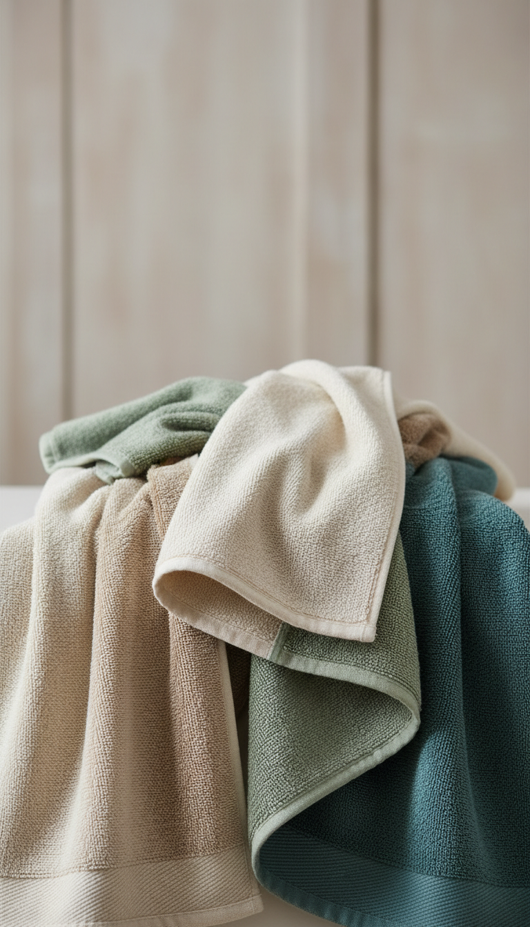 Plush Bath Towel Set in Combed Cotton
