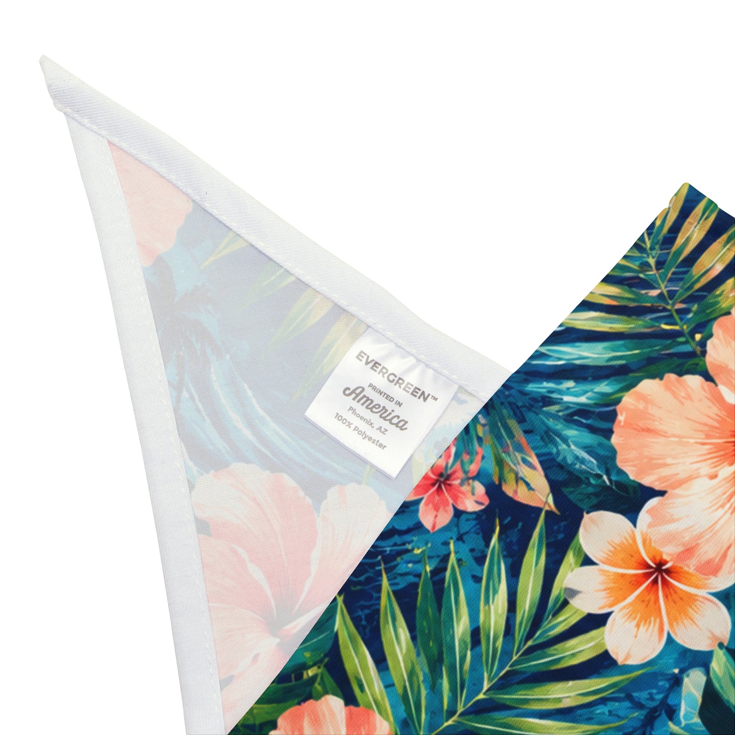 Tropical Hibiscus Waves Pet Bandana | Hawaiian Floral Dog Scarf