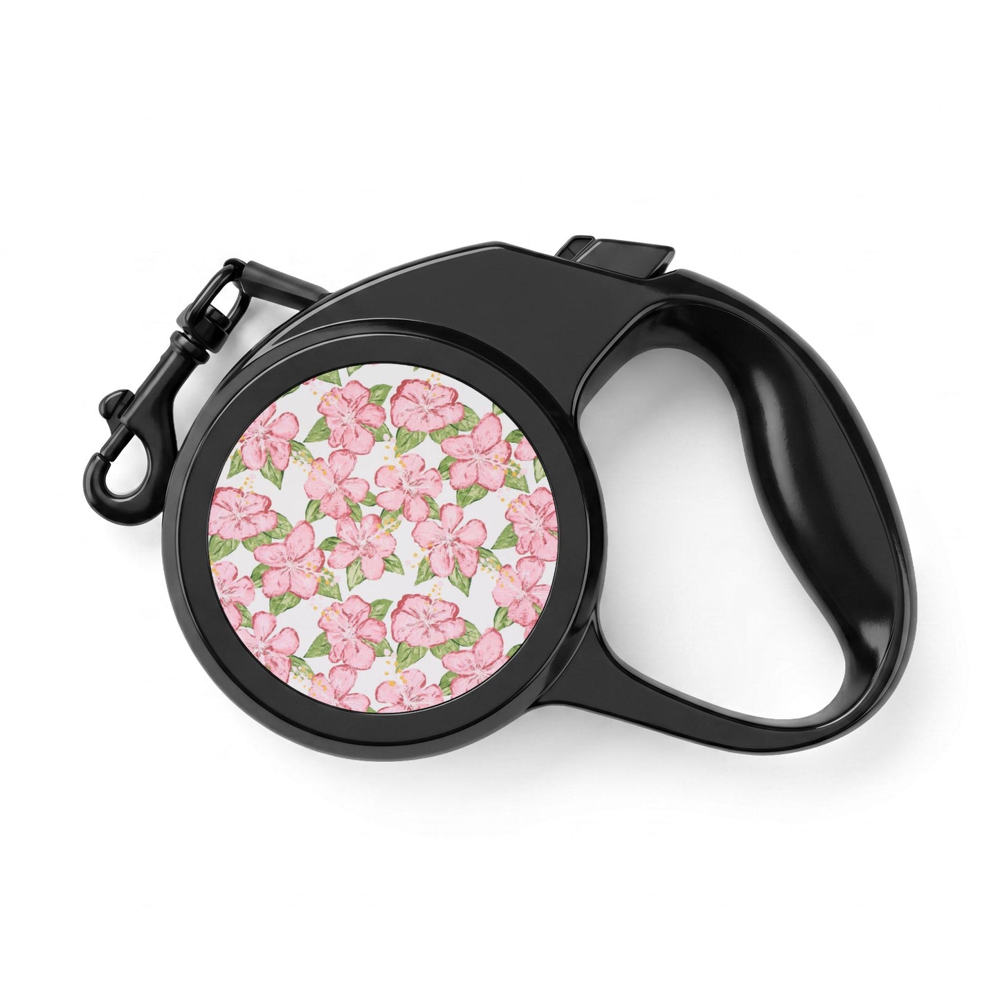 Pink Floral Pattern Retractable Leash | Pet Leash