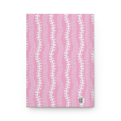 Pink Floral Vine Hardcover Journal — Matte Notebook for Notes, Gratitude & Daily Planning