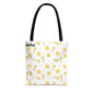 Aloha Floral Tote Bag – Yellow Hibiscus & Ukulele All-Over Print Beach Tote