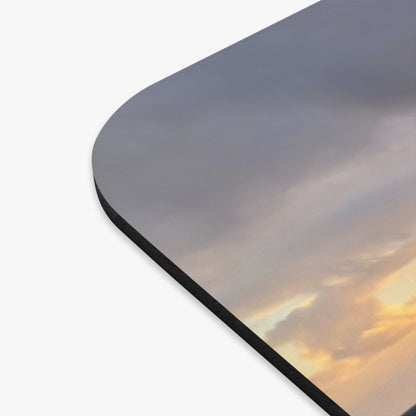 Sunset Ocean Waves Mouse Pad | Beach Seascape Coastal Desk Accessory