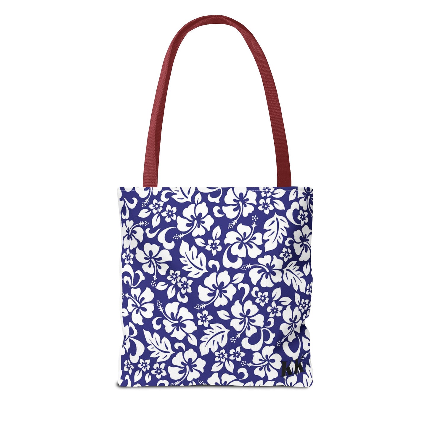 Blue Hawaiian Floral Tote | All-Over Print Beach Bag
